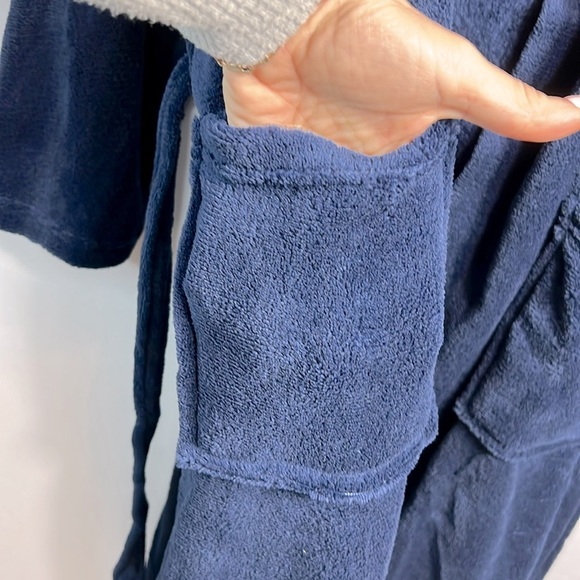 Ben Sherman Navy Plush Robe OS NWOT - Picture 7 of 8